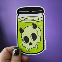 Devil Skull In Jar - Sticker
