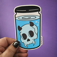 Devil Skull In Jar - Sticker