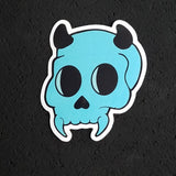 Lil' Blue Devil Skull Sticker